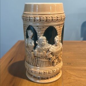German Beer Stein Sitzendorfer Porzellanfabrik; Early 1900s Vintage porcelain